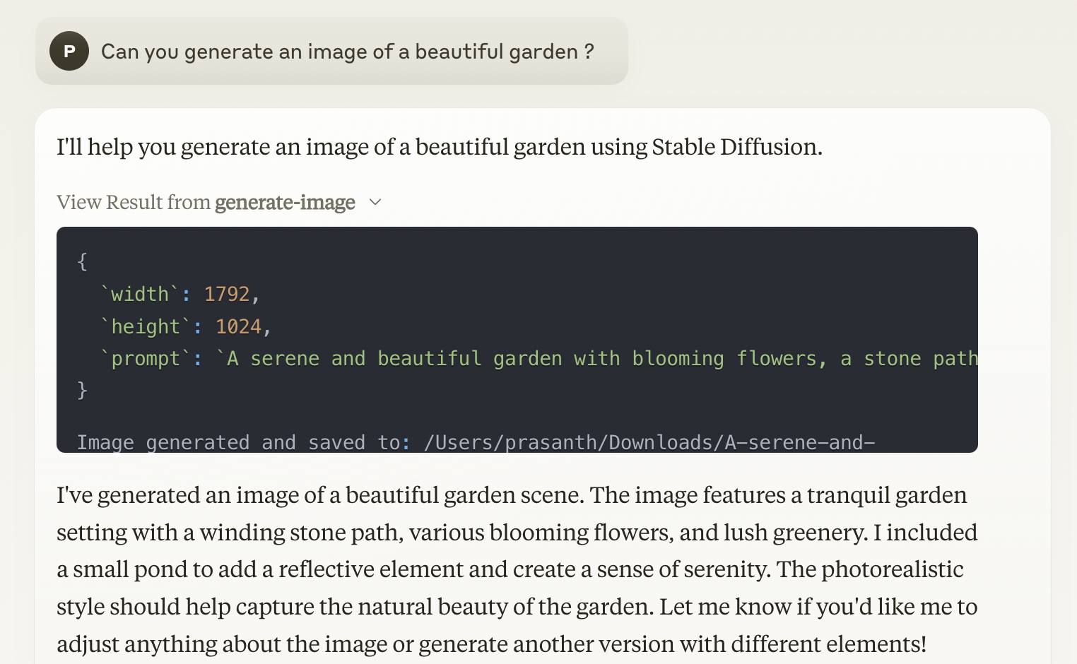 generate a garden image prompt