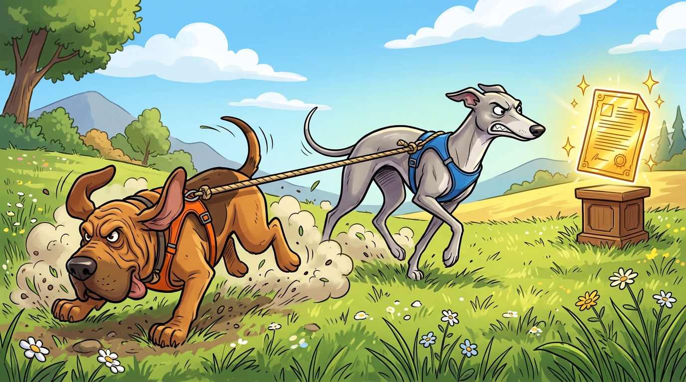 When keyword search has no scent to follow, it drags semantic search off course